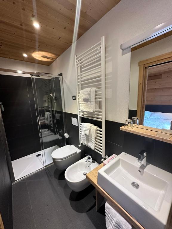 Koupelna v ubytování Alpen Hotel Chalet