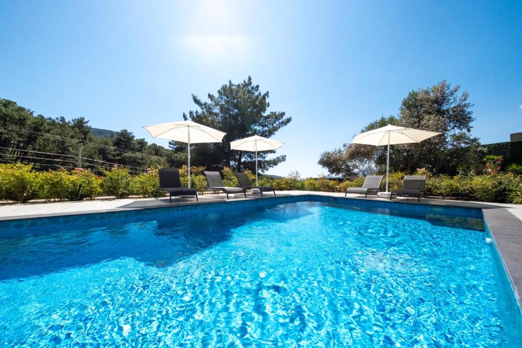 The swimming pool at or close to Olive Hills Villa - Family-Friendly Luxury Villa Yesiluzumlu Fethiye by Sunworld Villas