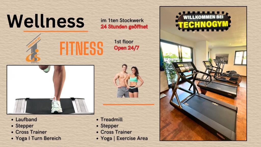 Fitness centrum a/nebo fitness zařízení v ubytování premium by GS Hotel