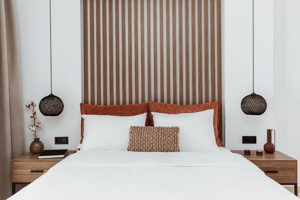Postel nebo postele na pokoji v ubytování Verano Afytos Hotel