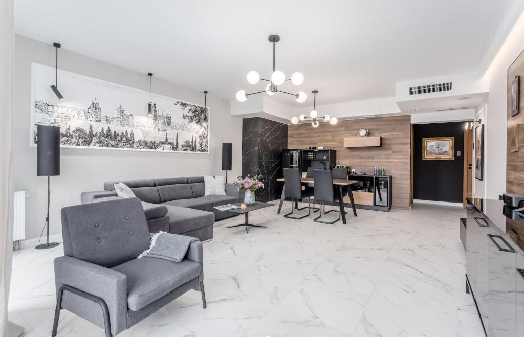 Et opholdsområde på Deo Plaza Waterfront Luxury Apartments by Rent like home