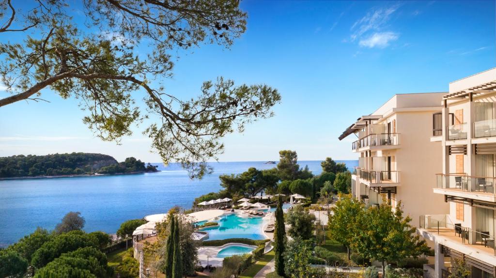 a view of the lake from a building at Monte Mulini Adults Exclusive Hotel by Maistra Collection in Rovinj