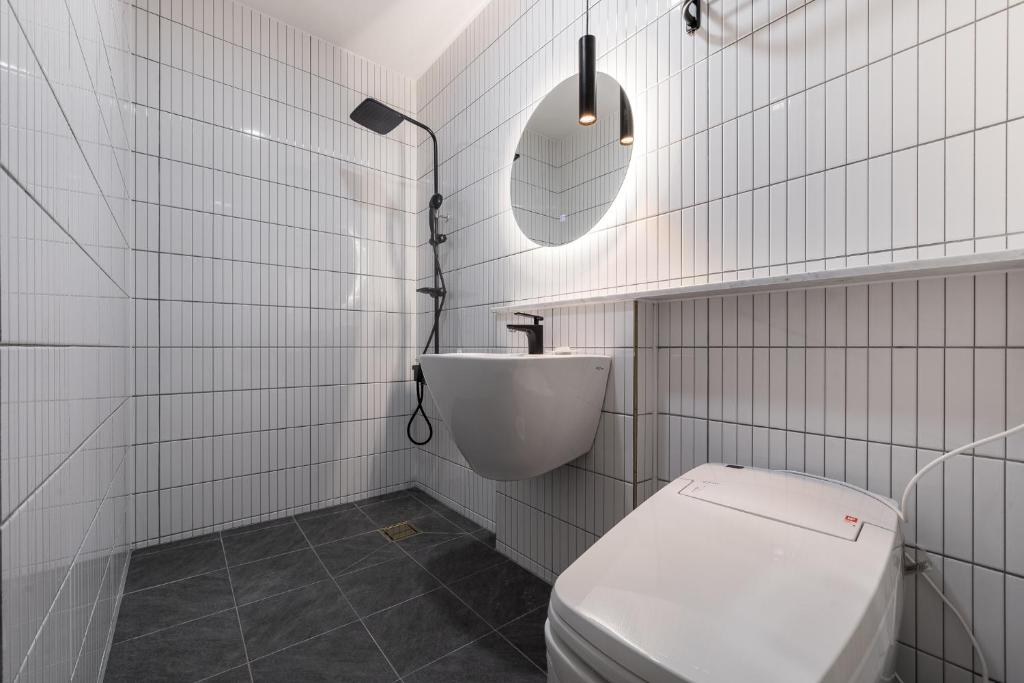 Koupelna v ubytování Hotel Haedeun