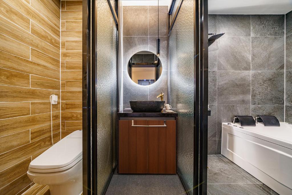 Koupelna v ubytování Hotel Haedeun
