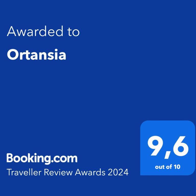 Certifikát, hodnocení, plakát nebo jiný dokument vystavený v ubytování Ortansia