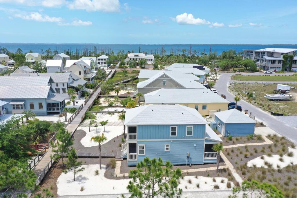an aerial view of a residential neighborhood with houses at The Sandpiper by Pristine Properties Vacation Rentals in Highland View