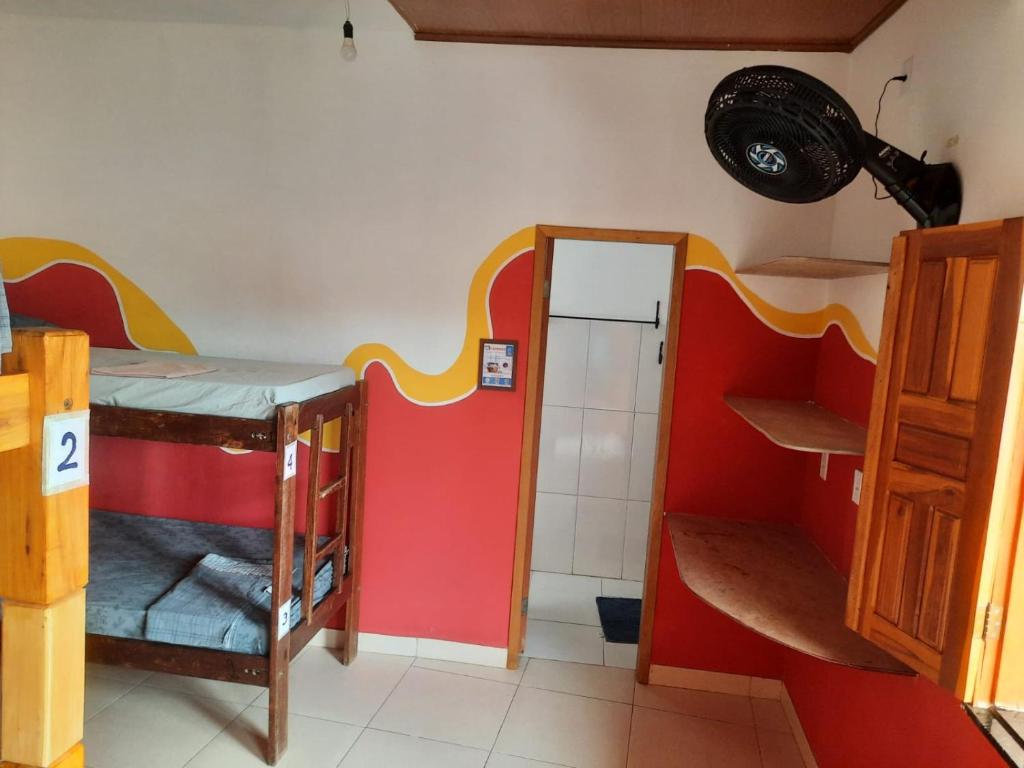 Postel nebo postele na pokoji v ubytování Chapada Backpackers Hostel Agência
