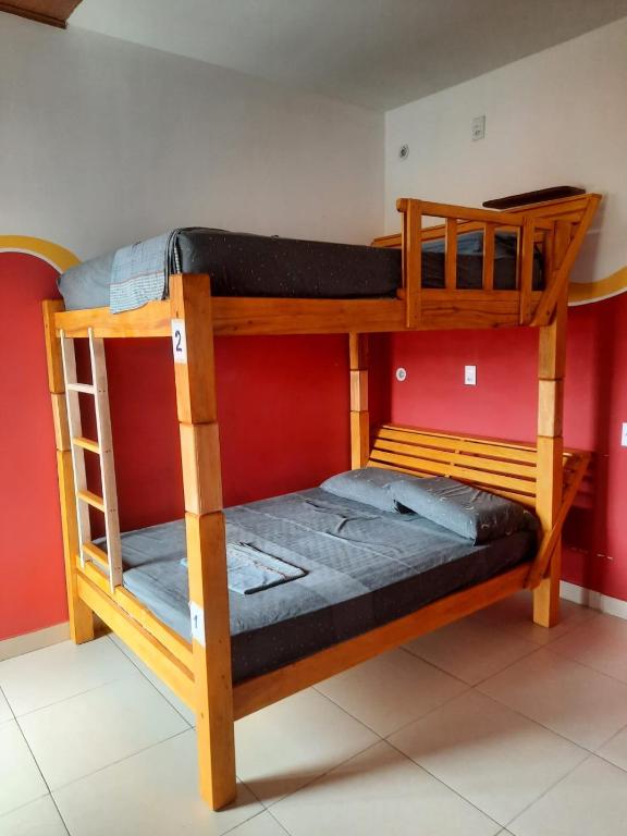 Postel nebo postele na pokoji v ubytování Chapada Backpackers Hostel Agência