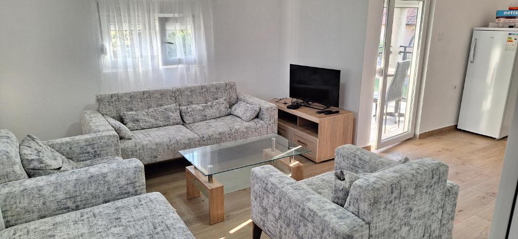 TV a/nebo společenská místnost v ubytování Apartments Bajceta