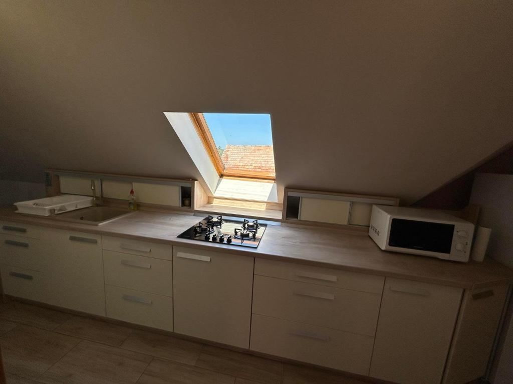 Kuchyň nebo kuchyňský kout v ubytování Mézesvölgy Vendégház
