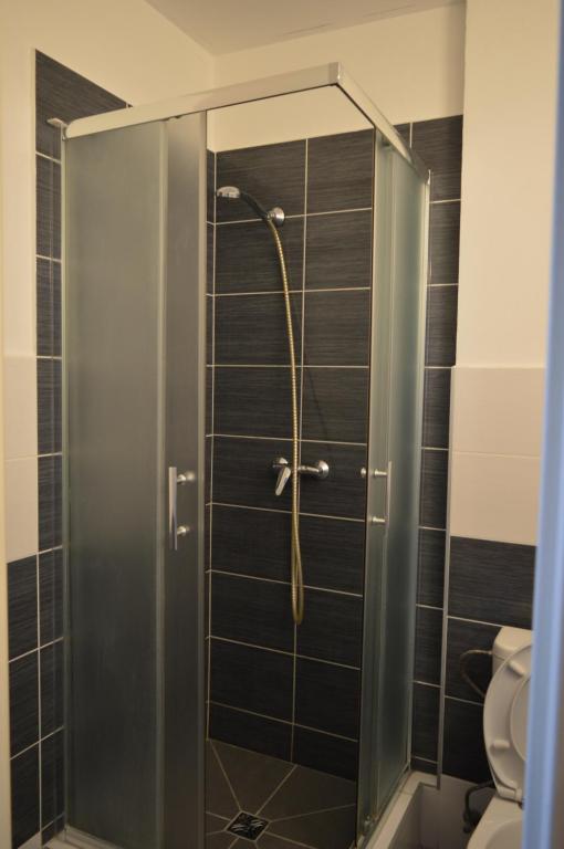 Koupelna v ubytování Hotel Peliny