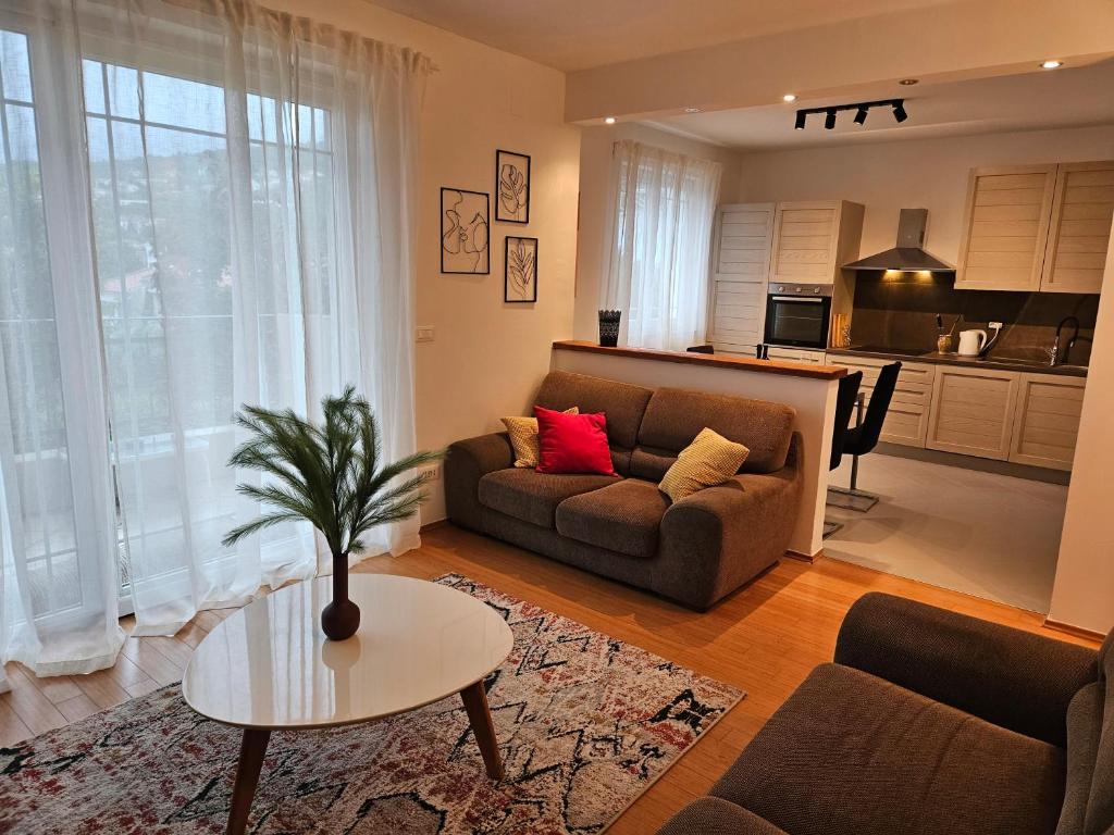 Η κουζίνα ή μικρή κουζίνα στο Apartman Mak