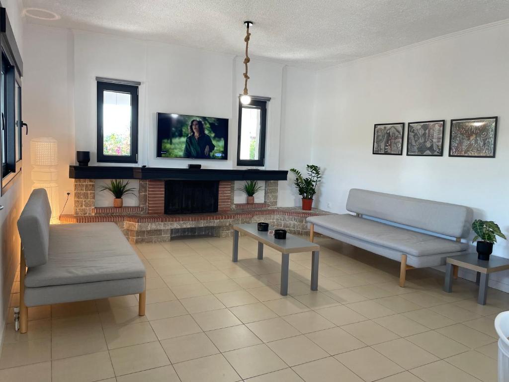 Posezení v ubytování Casa Posidonia