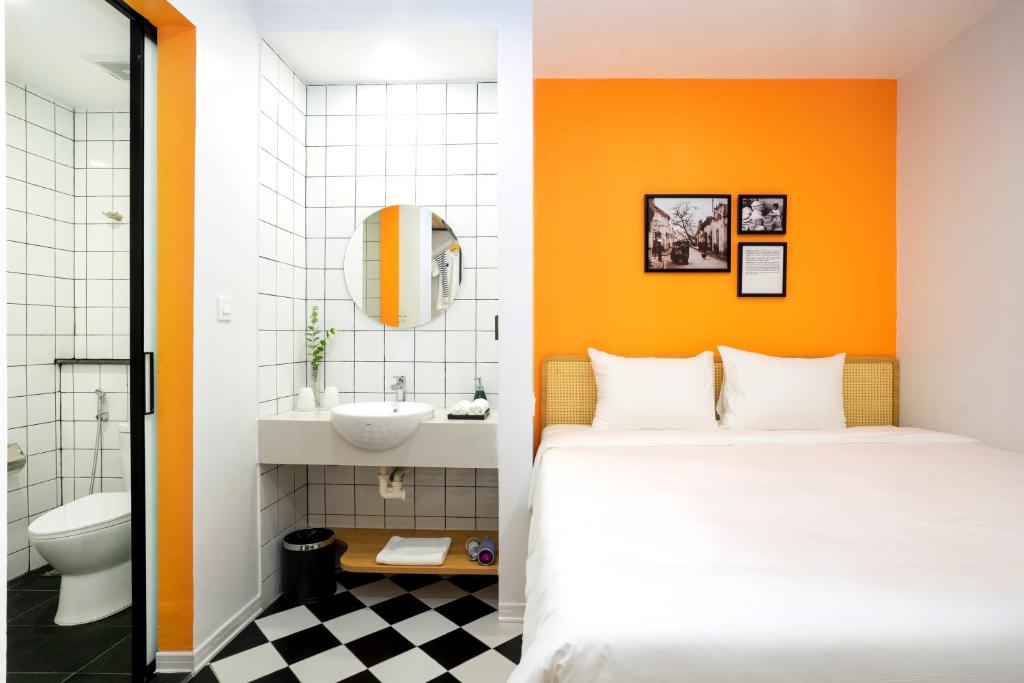 Koupelna v ubytování Wilque Hotel Hanoi