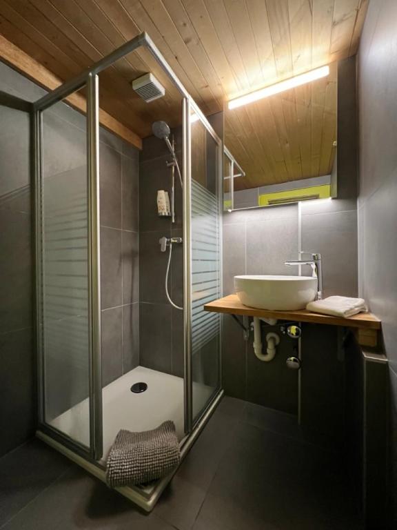 Koupelna v ubytování Haus Bergmann