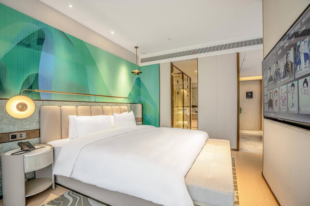 Wyndham Garden Huai'an New City - Room King Con Dos Camas Rey Y Vista A La Ciudad