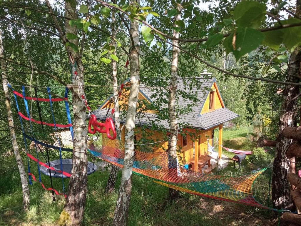 Vonkajšia záhrada v ubytovaní Domek Stokrotka