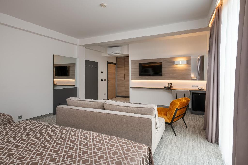 Kuchyň nebo kuchyňský kout v ubytování Hotel Ivka