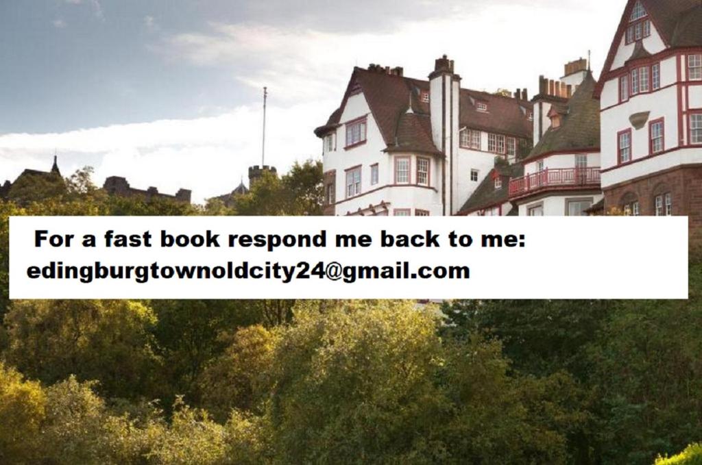 a sign that says for a fast book respond me back to me at Flat on Ramsay in Edinburgh