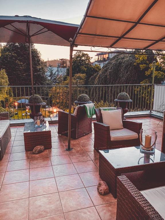 Balkón nebo terasa v ubytování Hotel Mittelweg