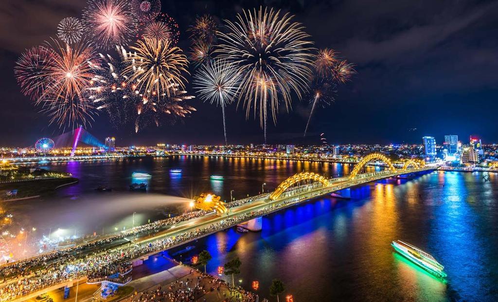 Nespecifikovaný výhled na destinaci Danang nebo výhled na město při pohledu z ubytování v soukromí