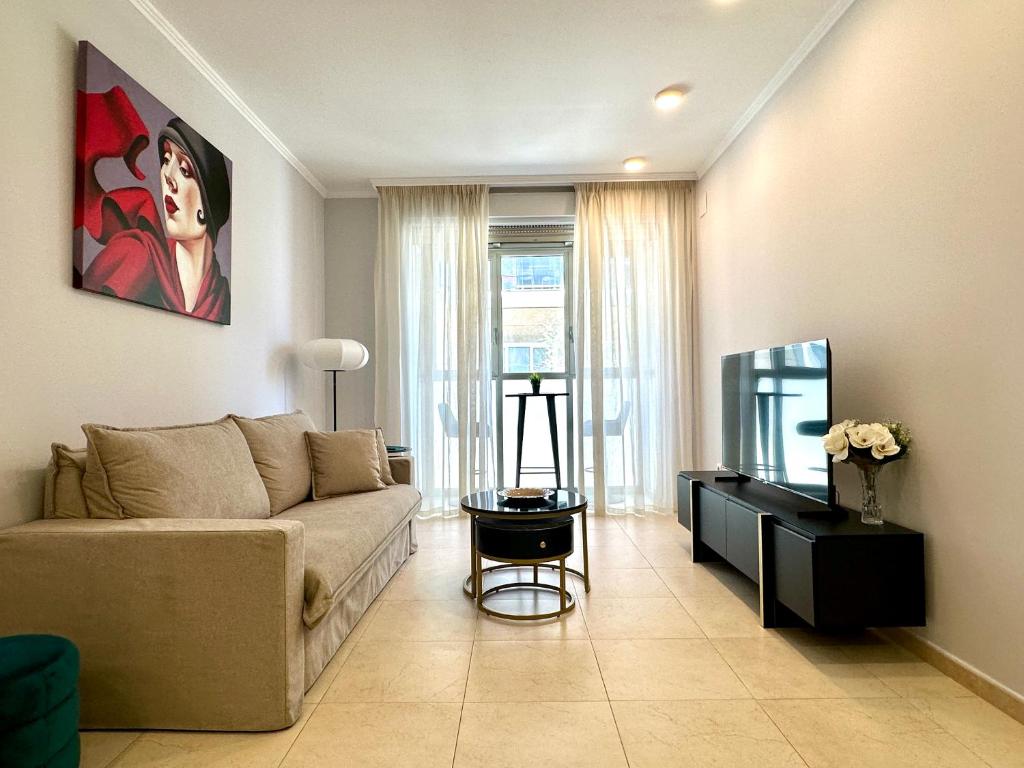 Posezení v ubytování Reinapart Patacona Beachfront Seaview
