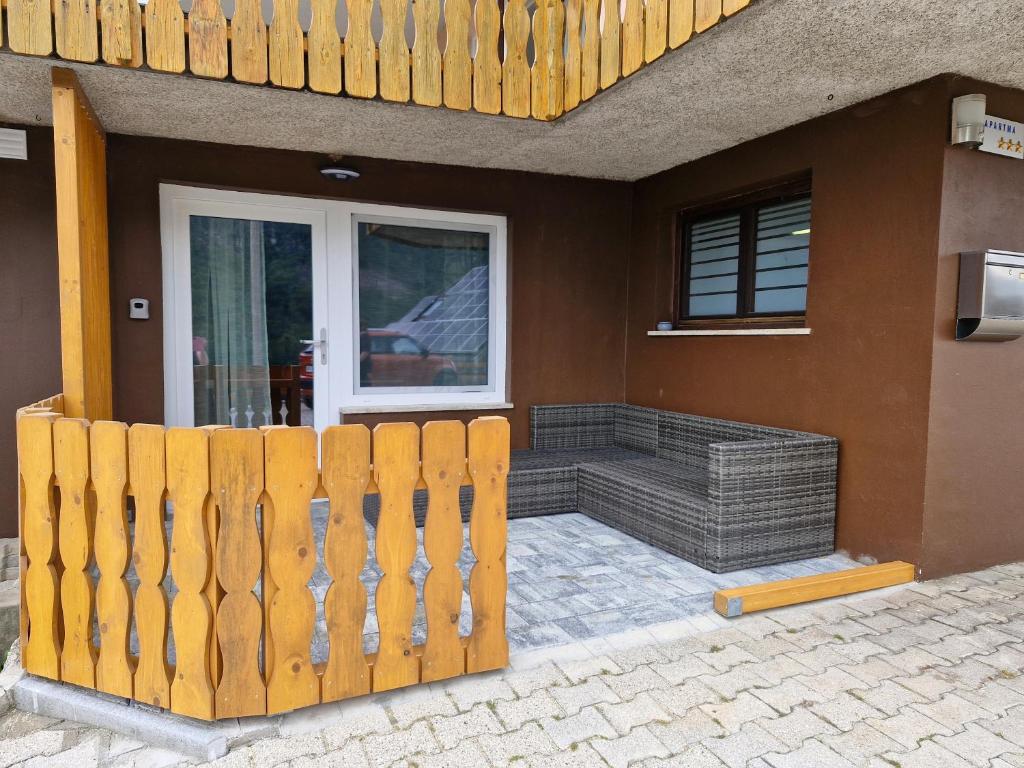 Balkón nebo terasa v ubytování Apartma Vovk