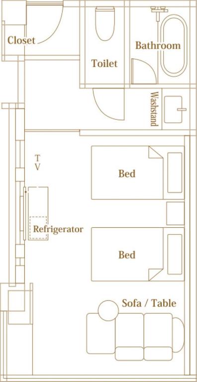 a floor plan of a house at Hotel Hanaan in Nikko