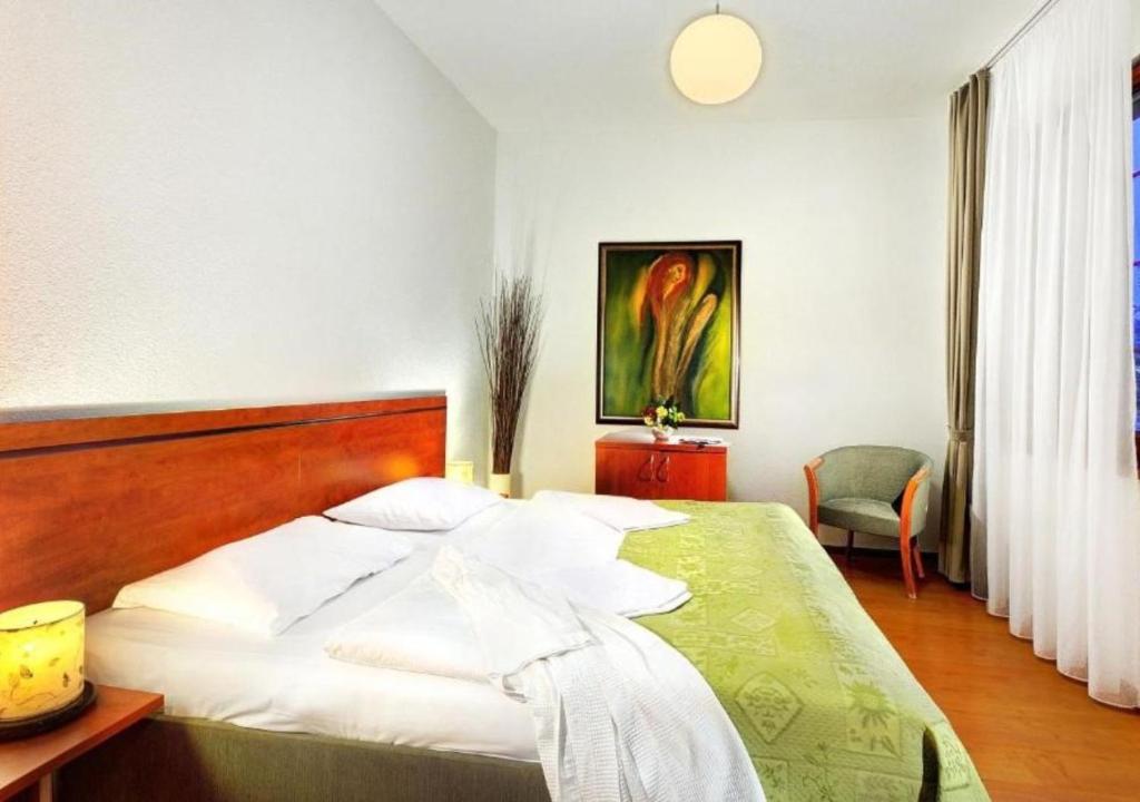 Postel nebo postele na pokoji v ubytování Hotel Bešeňová
