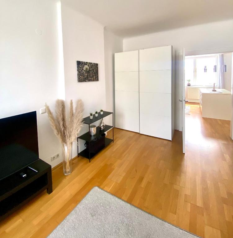 Televízia a/alebo spoločenská miestnosť v ubytovaní Kremslodge