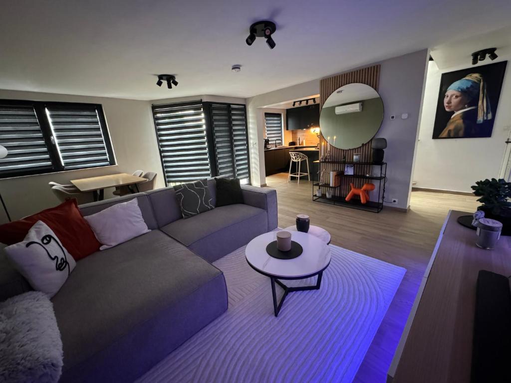 Posezení v ubytování Duplex 100m2 style contemporain