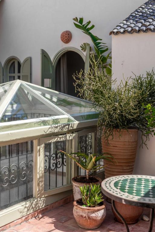 Balkón nebo terasa v ubytování Riad Petite Rêverie