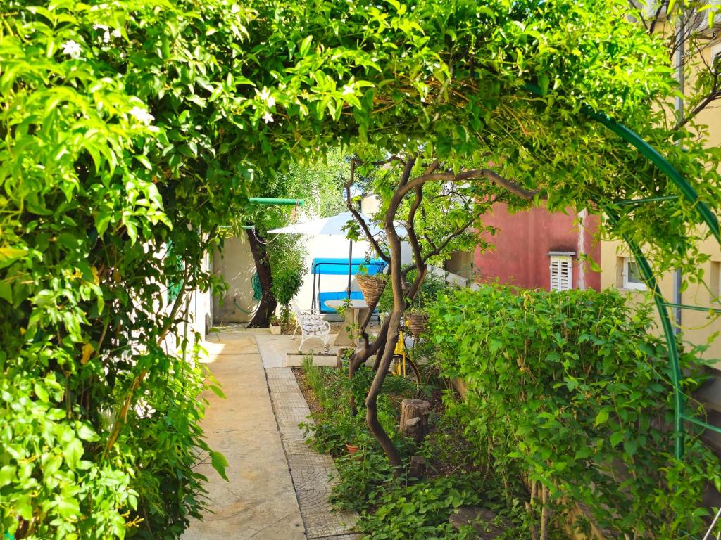 Vonkajšia záhrada v ubytovaní Apartman Moga Dida