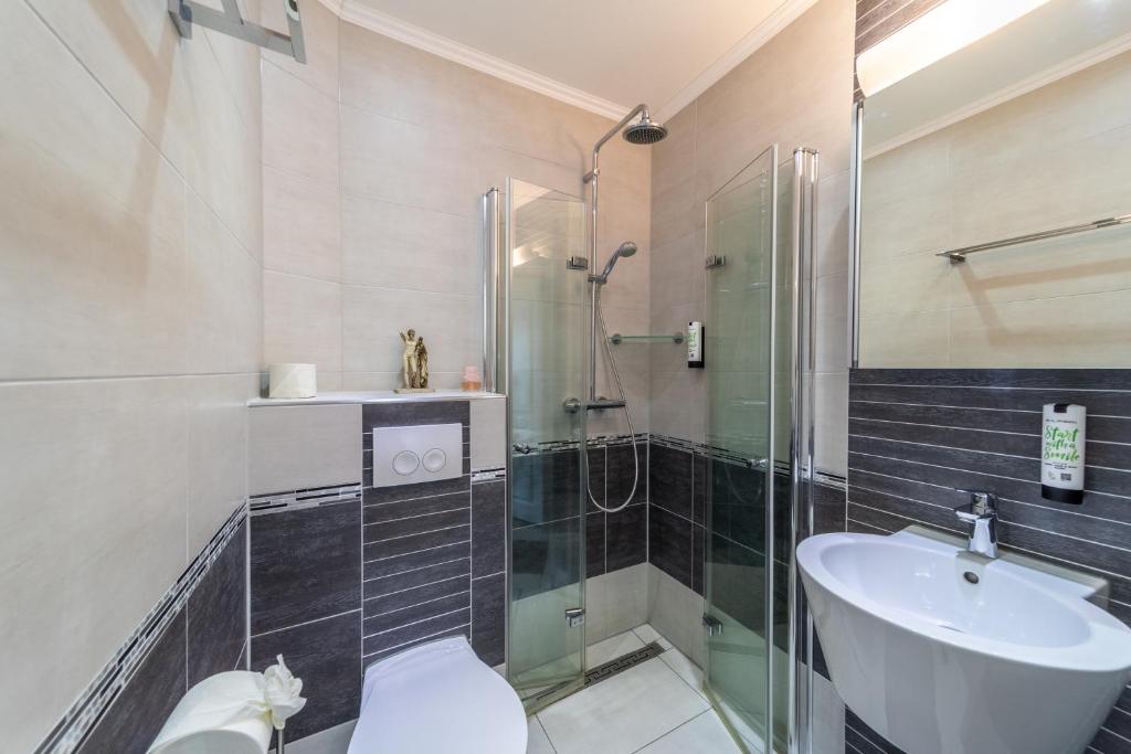 Koupelna v ubytování Hotel Zum Halbmond