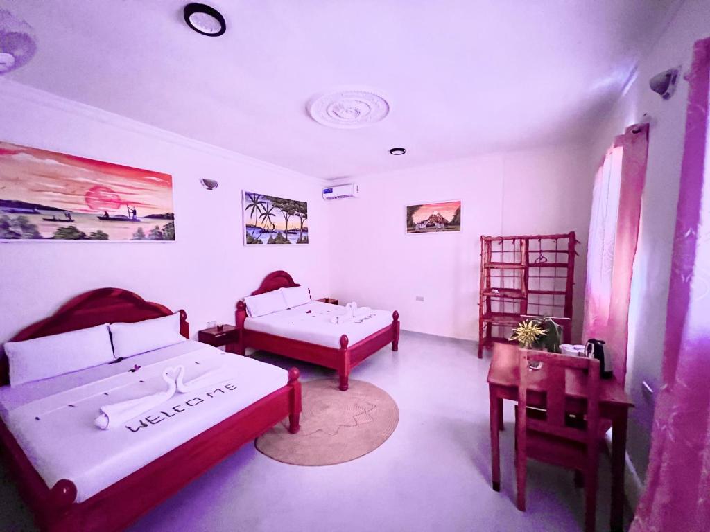 Postel nebo postele na pokoji v ubytování wannas house