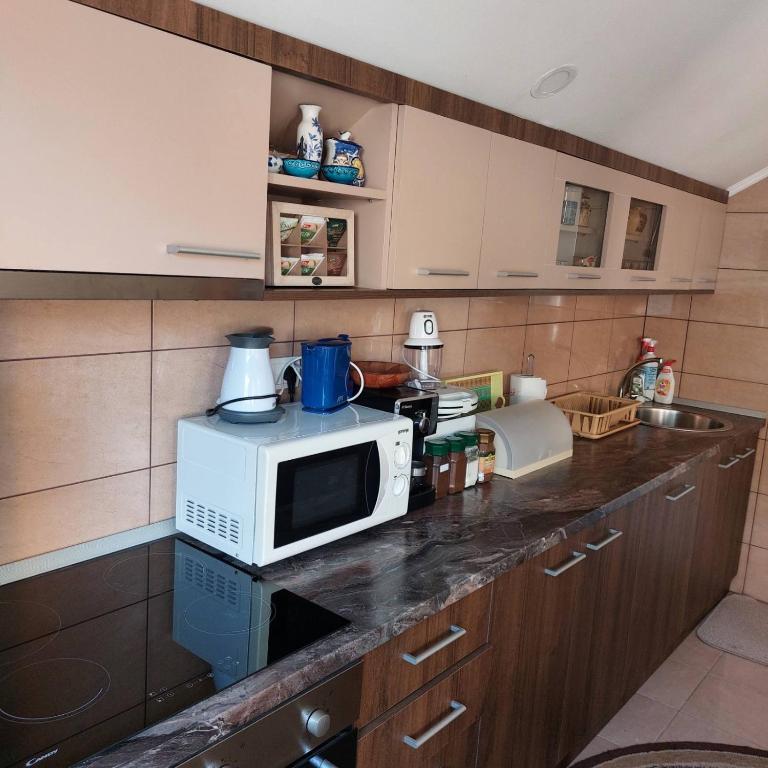 Kuchyň nebo kuchyňský kout v ubytování Apartman Vukan