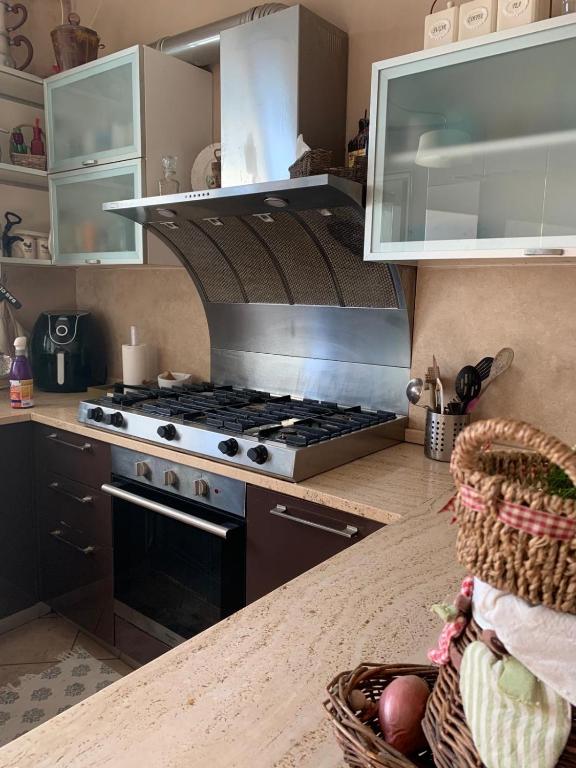 Kuchyň nebo kuchyňský kout v ubytování Allulivus