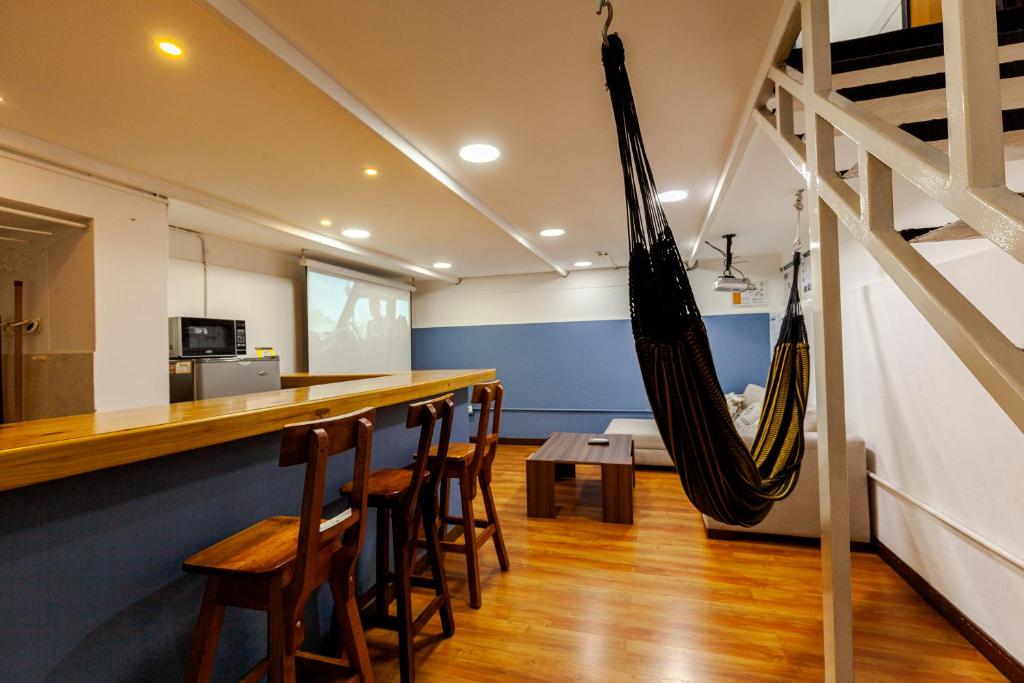 Kuchyň nebo kuchyňský kout v ubytování Poblado Guest House