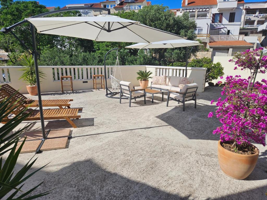 Patio nebo venkovní prostory v ubytování Apartments Huljić