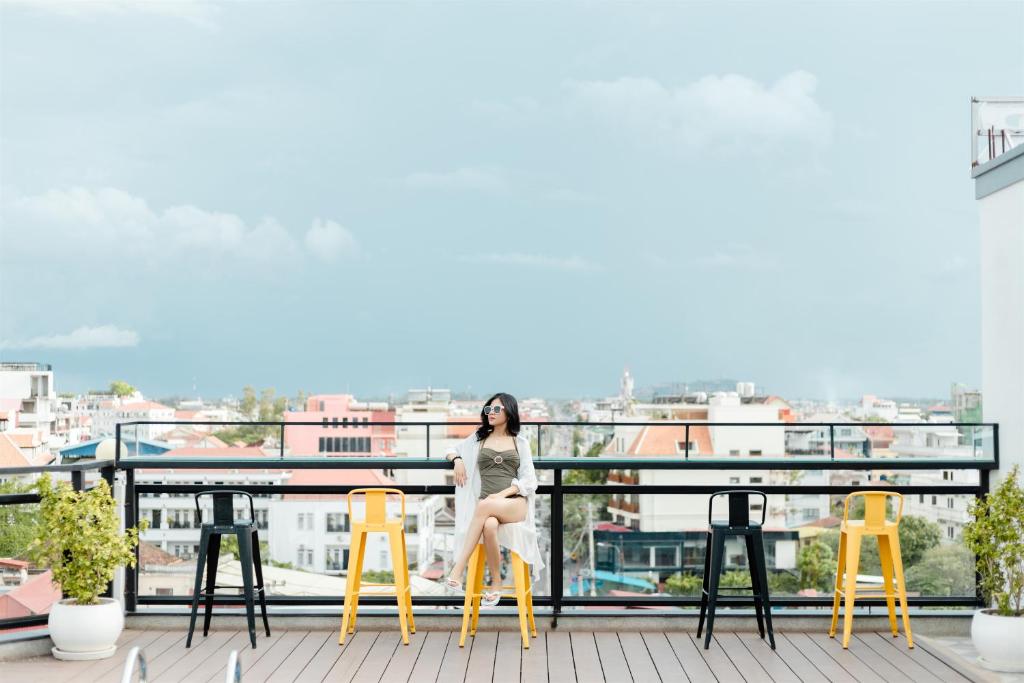 Balkón nebo terasa v ubytování Le Vert Angkor Hotel