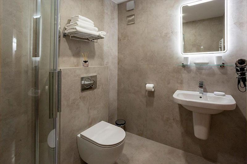 Koupelna v ubytování Hotel El Greco