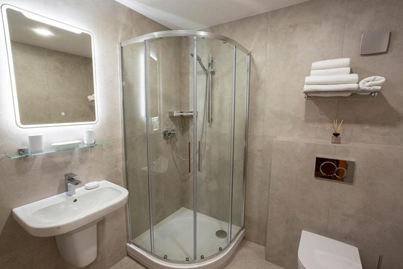 Koupelna v ubytování Hotel El Greco