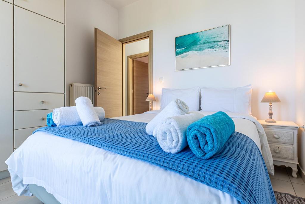 Postel nebo postele na pokoji v ubytování Villa PENELOPE