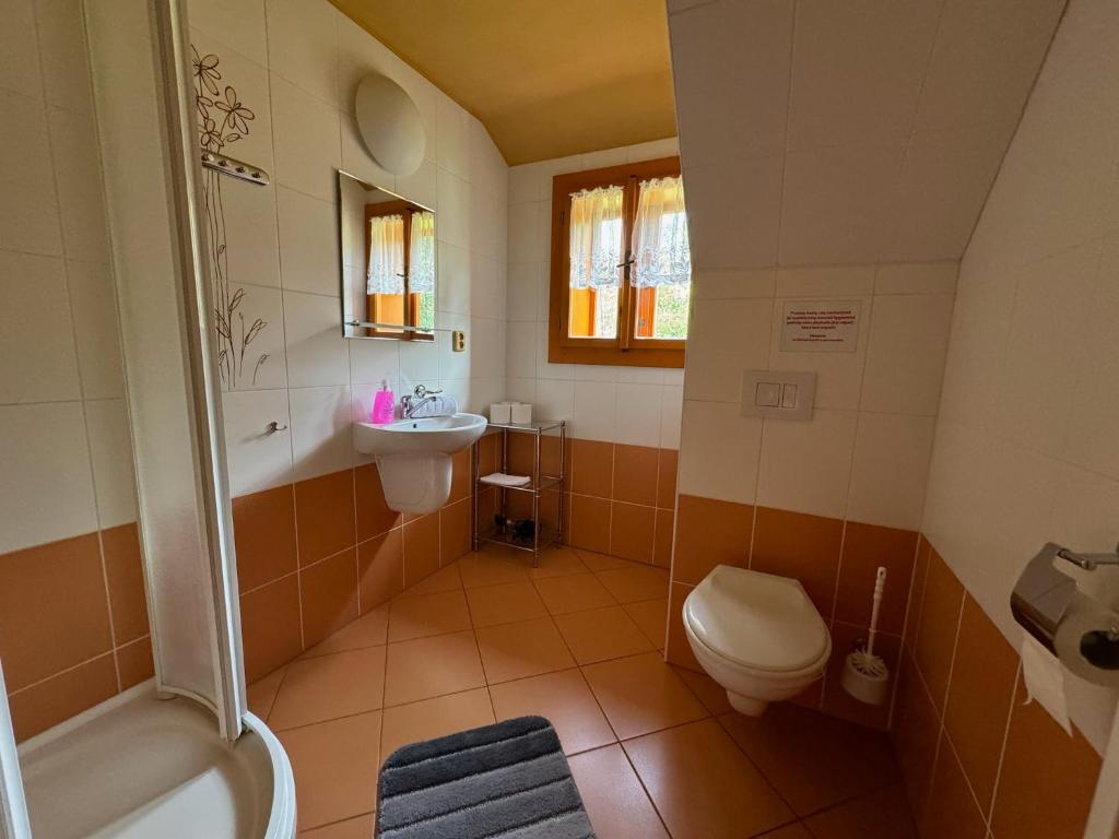 Kúpeľňa v ubytovaní Apartmány Podťaté
