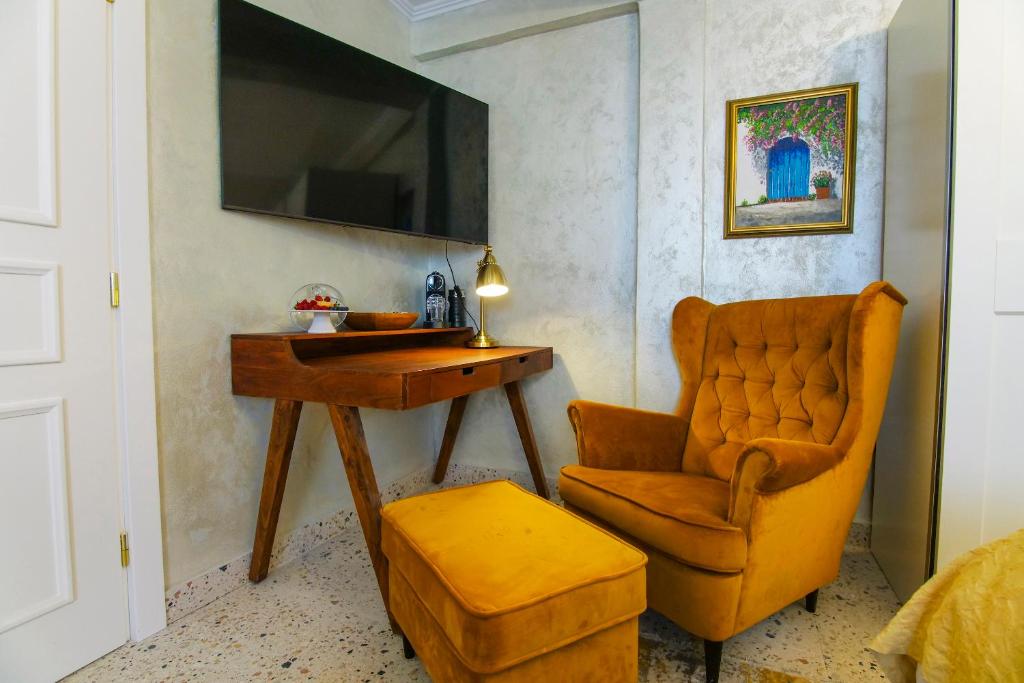 Телевизор и/или развлекательный центр в Villa Arba