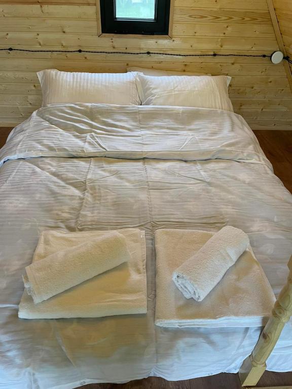 Postel nebo postele na pokoji v ubytování eco house WALKOTI