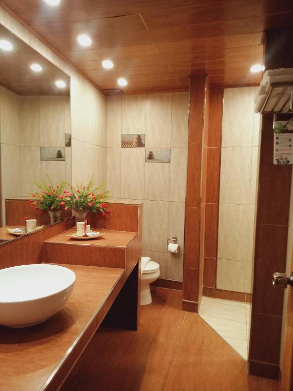 Koupelna v ubytování CITI HOTEL