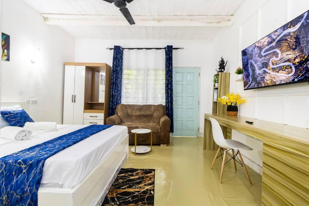 Voodi või voodid majutusasutuse EUNICE'S CLASSY DIANI STUDIO toas