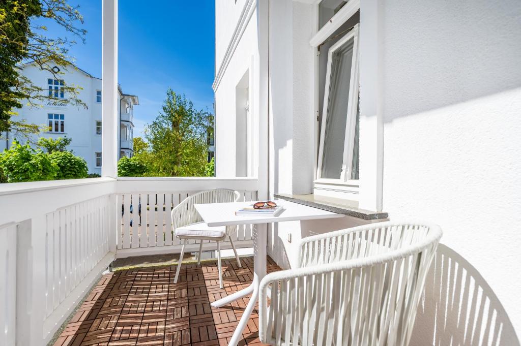 Balkón nebo terasa v ubytování Strandvilla Glückauf