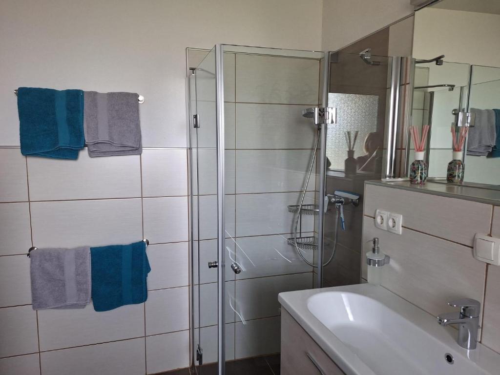 Koupelna v ubytování Ferienwohnung Sandra